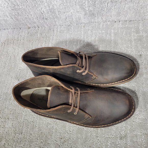 Clarks Bushacre 2 Beeswax Men's Size US 9.5 M Brown Leather lace Up Chukka Boots - Picture 9 of 11